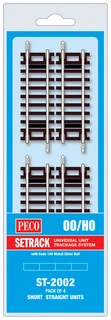 ST-2002 PECO - rovná kolej, délka 79 mm (4 x ST 202)