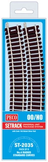 ST-2035 PECO - oblouková kolej R=571,5mm, 22,5° (8 x ST 235)