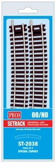 ST-2038 PECO - vyrovnávací kolej pro symetrickou výhybku, R=851mm (2 x ST 238)