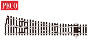 SL-95 PECO - P výhybka, střední poloměr odb., 12°, R 914 mm, délka 219 mm