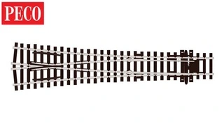 SL-98 PECO - symetrická výhybka, úhel rozevření 12°, R 1828 mm, d. 220 mm