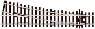 SL-E91 PECO - P výhybka, malý poloměr odb., 12°, R 610 mm, délka 185 mm