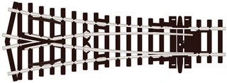 SL-E97 PECO - symetrická výhybka, úhel rozevření 24°, R 610 mm, d. 148 mm