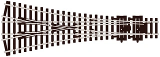 SL-E99 PECO - trojcestná výhybka, úhly odbočení 12°, R 610 mm, d. 220 mm