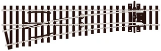 SL-E192 PECO - L výhybka, malý poloměr odb., 12°, R 610 mm, délka 185 mm