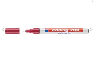 Edding 780 -  lakový popisovač - červená