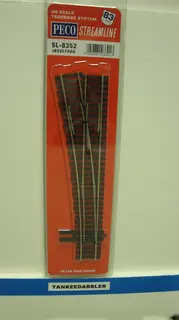 SL-8352 PECO - L výhybka krátká, úhel odb. 11,42°, R 914 mm, d. 210 mm