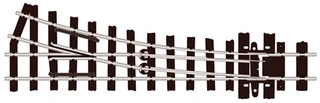 SL-E491 PECO - P výhybka, úhel odbočení 19,5°, R 304 mm, délka 125 mm
