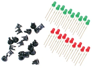 PL-30  PECO - LED světla (10 zelených, 10 červených, & 20 objímek)