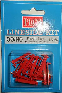 LK-26 PECO - lavičky červené