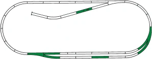 H0 - Kolejový set C, Roco Line s imitací štěrku