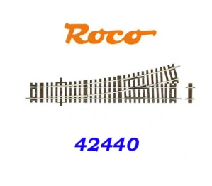 H0 - Roco Line 2,1 mm Výhybka  levá, úhel odbočení 15°, délka 230 mm, R=odbočení 873,5mm, úhel srdcovky 10,8°