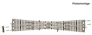 H0 - Dvojitá křižovatková výhybka Roco Line EKW10 R959mm, 10°