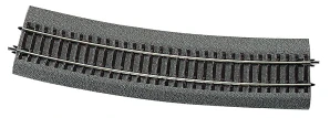H0 - oblouková kolej R10 - 888 mm / 15° vyrovnávací s imitací štěrku