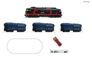51342 Roco - Digitální startset obsahující dieselovou lokomotivu řady 232 "Cargounit" se 3 výsypnými vozy, kolejový ovál, Z21 start, multiMaus