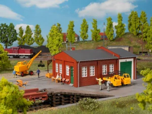 H0 - Budova údržby železnice, s rampou