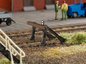 H0 - zarážedlo z kovu na kusou kolej - 2 ks