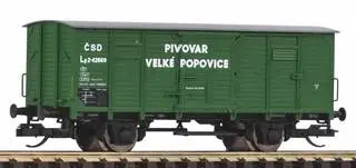 TT - Krytý nákladní vůz G02 Zt s brzdařskou budkou "Pivovar Velké Popovice"