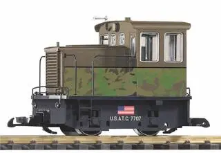 38511 PIKO - G - US dieselová lokomotiva GE 25-Ton US Army R/C se zvukem