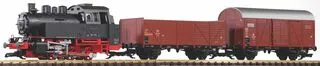 37120 PIKO - Start set parní lokomotivy řady 80 a dvou nákladních vozů, se zvukem a kouřovým generátorem
