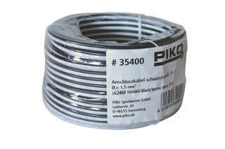 35400 PIKO - Napájecí kabel černý/černobílý, 25 m