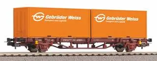 97151 PIKO - Plošinový vůz Lgs579 ložený kontejnerem "Gebr. Weiss"