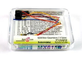 MX615R lokomotivní miniaturní dekodér s NEM652