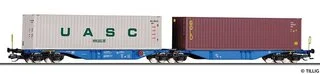 TT - Kontejnerový vůz Sggmrss 578.0 Kombiwaggon s 40‘ kont GOLD + UACS , NACCO
