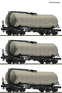 TT - 3-dílný set cisternových vozů ZZhs, DR
