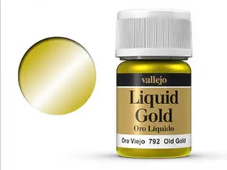 Barva Vallejo Liquid Gold 70792 Old Gold (Alcohol Based) (35ml)