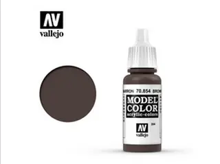  Barva Vallejo Model Color 70854 Brown Glaze (17ml)