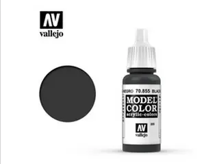  Barva Vallejo Model Color 70855 Black Glaze (17ml)