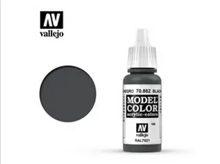  Barva Vallejo Model Color 70862 Black Grey (17ml)