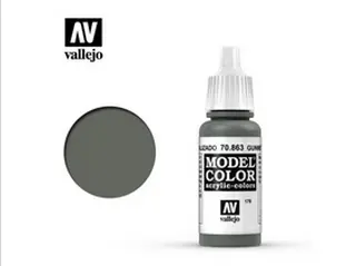  Barva Vallejo Model Color 70863 Gunmetal Grey (17ml)