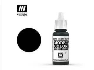  Barva Vallejo Model Color 70950 Black (17ml)