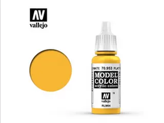  Barva Vallejo Model Color 70953 Flat Yellow (17ml)