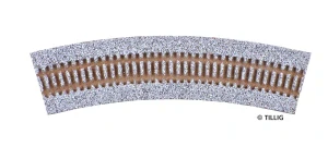 86354 Tillig TT Bahn - Štěrkové podloží šedé pro R21-R24