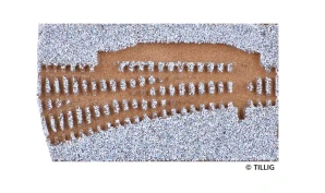 86362 Tillig TT Bahn - Štěrkové podloží šedé pro EW1 levá