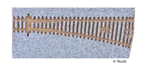 86381 Tillig TT Bahn - Štěrkové podloží šedé pro EW2 pravá