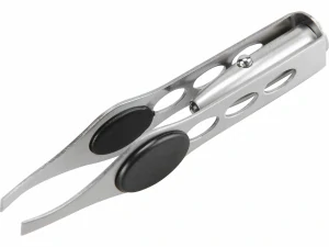 Pinzeta s LED světlem, délka 95mm, šířka čelistí 4mm, LED světlo, nerez EXTOL-CRAFT