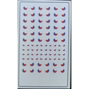 H0 - Vlajky kruhové, ČSLA - obtisk