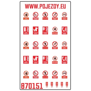 H0 - Výstražné značky požární - typ 1