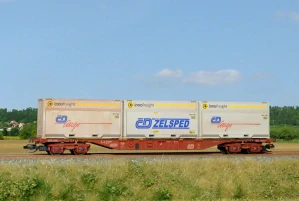 Kontejnerový vůz Sgnss 55 ČD/ČDC 1:120