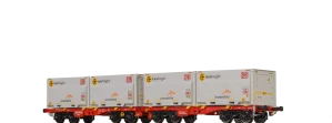 H0 - Dvojitý plošinový vůz Sggmmrrs "ArcelorMittal", DB AG