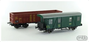 H0 - DCC set služebního vozu Ds (osvětlení) a nákladního vozu Vase1 ČSD