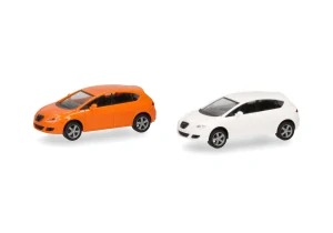 H0 - Herpa MiniKit: Seat Leon, oranžová/bílá (2 kusy)