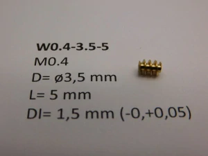 M0.4 D=?3.5 L=5 DI=1.5 mm
