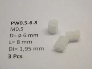 M0.5 D=ø6 L=8 DI=1.95 mm (3 Pcs)