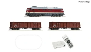 TT - Z21 START newGen set: lokomotiva BR 232, 3 otevřené vozy DR, z21, MM, koleje