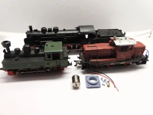 Märklin / Hamo BR 101, BR 110, BR 132 / E32 / EP2, BR 141, BR 023 / 23, BR 24, BR 260/V60, BR 275, BR 361, BR 38 / P8, BR 515 / 815, BR 724, BR 731, BR 74 / T12 / Rh 674, BR 78 / T18, BR 795, BR 798, BR 80, BR 81, BR 89, BR 98, SJ D / Da / Da1 / V5, DHG 5